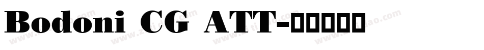 Bodoni CG ATT字体转换